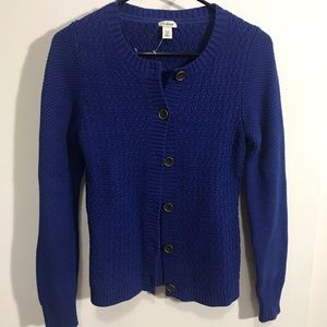 LL Bean blue cardigan XXS